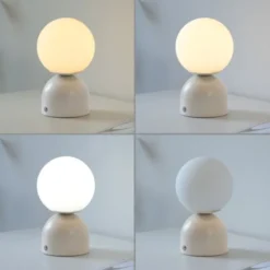 Schöner Wohnen-Kollektion LED Akku Tischleuchte RUDI, Sandfarben, USB Ladekabel