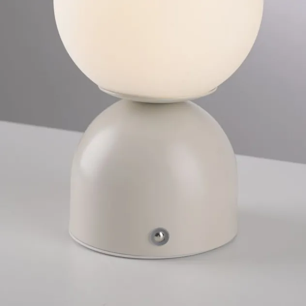 Schöner Wohnen-Kollektion LED Akku Tischleuchte RUDI, Sandfarben, USB Ladekabel