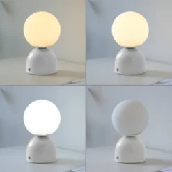 Schöner Wohnen-Kollektion LED Akku Tischleuchte RUDI, weiss, USB-Ladekabel