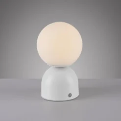 Schöner Wohnen-Kollektion LED Akku Tischleuchte RUDI, weiss, USB-Ladekabel