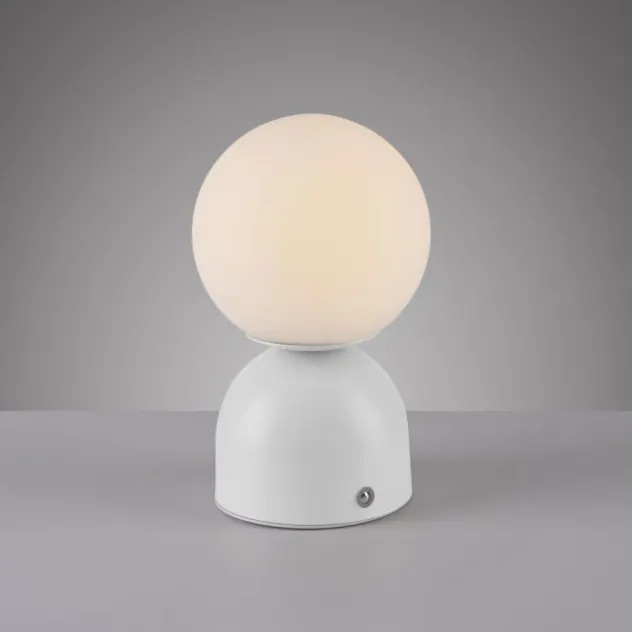 Schöner Wohnen-Kollektion LED Akku Tischleuchte RUDI, weiss, USB-Ladekabel