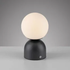 Schöner Wohnen-Kollektion LED Akku Tischleuchte RUDI, schwarz, USB-Ladekabel