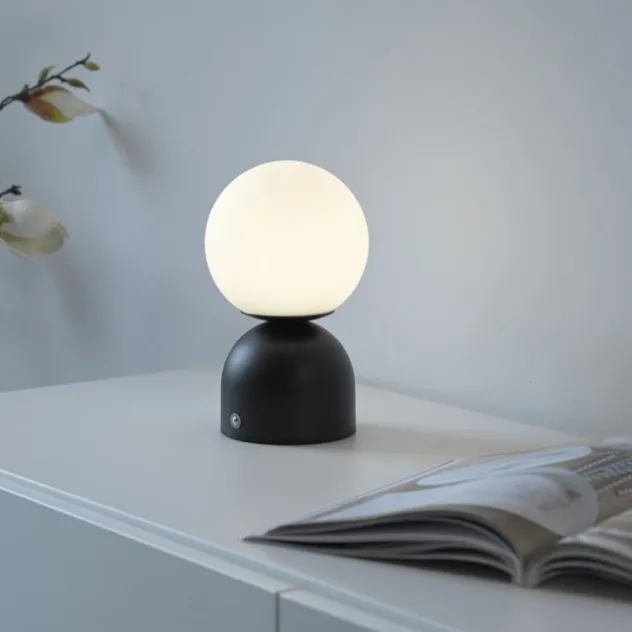 Schöner Wohnen-Kollektion LED Akku Tischleuchte RUDI, schwarz, USB-Ladekabel
