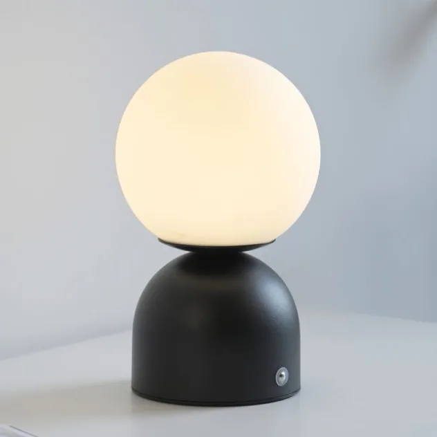 Schöner Wohnen-Kollektion LED Akku Tischleuchte RUDI, schwarz, USB-Ladekabel
