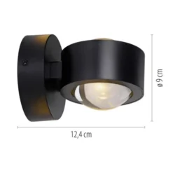 Schöner Wohnen-Kollektion LED Wandleuchte CHIA, schwarz, Up- & Downlight