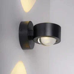 Schöner Wohnen-Kollektion LED Wandleuchte CHIA, schwarz, Up- & Downlight