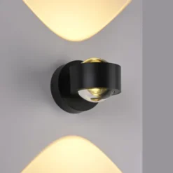 Schöner Wohnen-Kollektion LED Wandleuchte CHIA, schwarz, Up- & Downlight