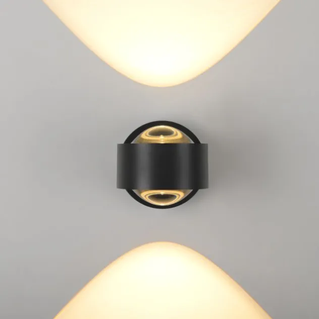 Schöner Wohnen-Kollektion LED Wandleuchte CHIA, schwarz, Up- & Downlight