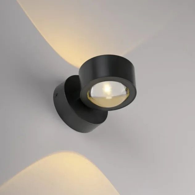 Schöner Wohnen-Kollektion LED Wandleuchte CHIA, schwarz, Up- & Downlight