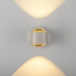 Schöner Wohnen-Kollektion LED Wandleuchte CHIA, Sandfarben, Up- & Downlight