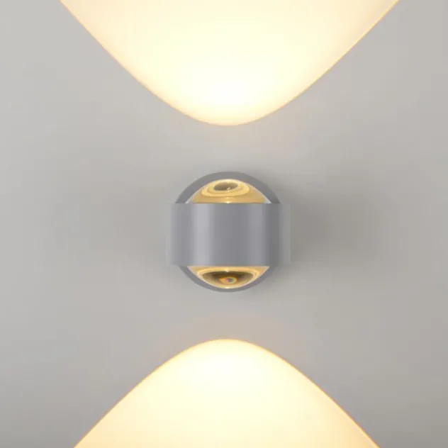 Schöner Wohnen-Kollektion LED Wandleuchte CHIA, silber, Up- & Downlight