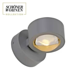 Schöner Wohnen-Kollektion LED Wandleuchte CHIA, silber, Up- & Downlight