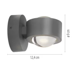 Schöner Wohnen-Kollektion LED Wandleuchte CHIA, silber, Up- & Downlight