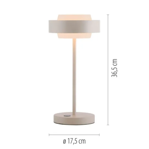 Schöner Wohnen-Kollektion LED Tischleuchte Elmo sandbrise Touchdimmer