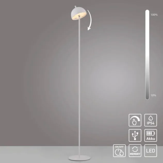 Schöner Wohnen-Kollektion LED Akku Stehleuchte BELLIES, weiss, aufladbar, USB-Ladekabel
