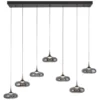 Schöner Wohnen-Kollektion LED Pendelleuchte POSH, grau, 7-flammig, dimmbar