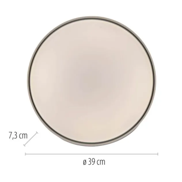 Schöner Wohnen-Kollektion LED Deckenleuchte TAVOLI, weiss, rund D=39cm, dimmbar, Fernbedienung