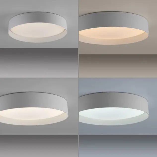 Schöner Wohnen-Kollektion LED Deckenleuchte TAVOLI, weiss, rund D=39cm, dimmbar, Fernbedienung