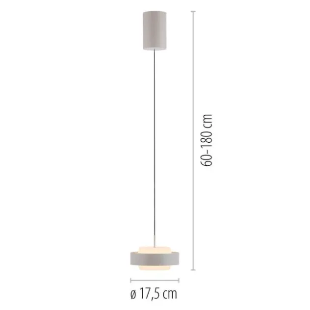Schöner Wohnen Kollektion LED Pendelleuchte Elmo, sandbrise Comfort Lift