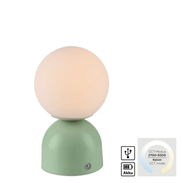 Schöner Wohnen-Kollektion LED Akku Tischleuchte RUDI, Frühlingserwachen USB