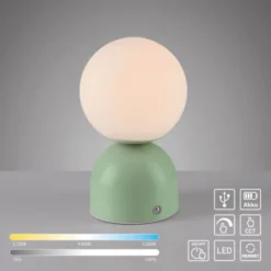 Schöner Wohnen-Kollektion LED Akku Tischleuchte RUDI, Frühlingserwachen USB