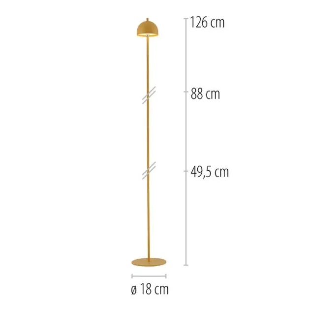 Schöner Wohnen-Kollektion LED Akku Stehleuchte BELLIES, Blütenzauber, aufladbar, USB-Ladekabel