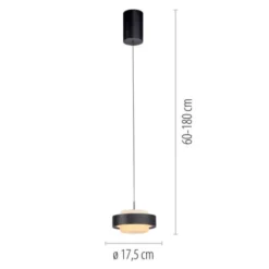 Schöner Wohnen Kollektion LED Pendelleuchte Elmo, schwarz Comfort Lift