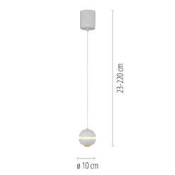 Schöner Wohnen-Kollektion LED Pendelleuchte LINI, weiss, Comfort Lift
