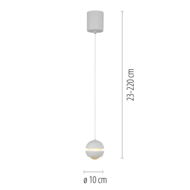 Schöner Wohnen-Kollektion LED Pendelleuchte LINI, weiss, Comfort Lift