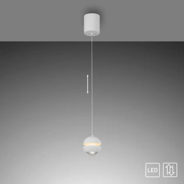 Schöner Wohnen-Kollektion LED Pendelleuchte LINI, weiss, Comfort Lift