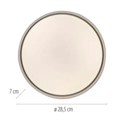 Schöner Wohnen-Kollektion LED Deckenleuchte TAVOLI weiss, rund D=28,5cm, dimmbar, Fernbedienung