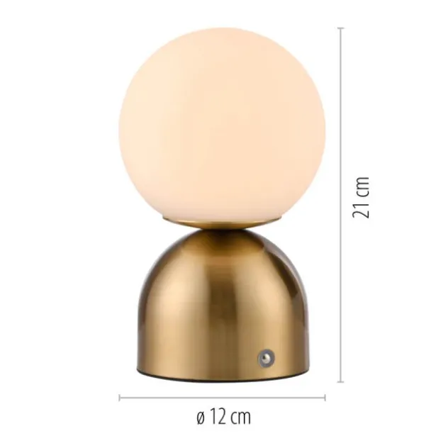 SCHÖNER WOHNEN-Kollektion LED Akku Tischleuchte RUDI, gold, USB-Ladekabel