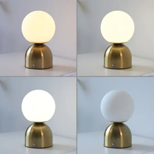 SCHÖNER WOHNEN-Kollektion LED Akku Tischleuchte RUDI, gold, USB-Ladekabel