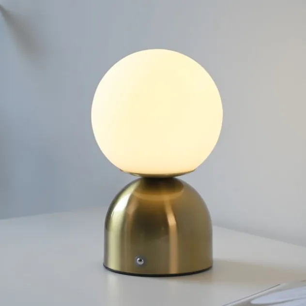 SCHÖNER WOHNEN-Kollektion LED Akku Tischleuchte RUDI, gold, USB-Ladekabel