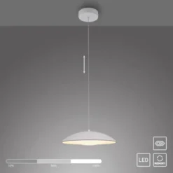 Schöner Wohnen-Kollektion LED Pendelleuchte LENTE, weiss, einflammig, dimmbar, Memoryfunktion