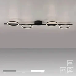 Schöner Wohnen-Kollektion LED Deckenleuchte MINI RITUS, schwarz, dimmbar