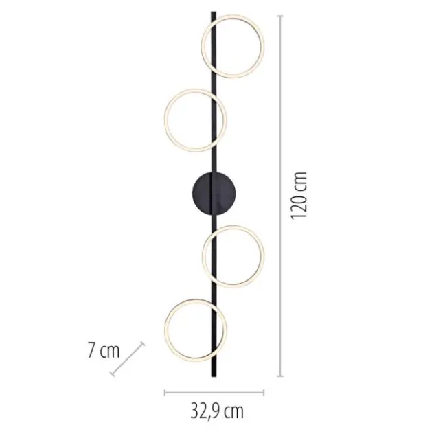 Schöner Wohnen-Kollektion LED Deckenleuchte MINI RITUS, schwarz, dimmbar