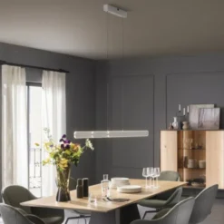 Schöner Wohnen-Kollektion LED Pendelleuchte ADRIANA ROUND, weiss, dimmbar