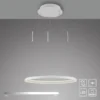 Schöner Wohnen-Kollektion LED Pendelleuchte QUILLO, weiss, rund, dimmbar, Lift