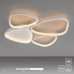 Schöner Wohnen-Kollektion LED Deckenleuchte PEBBLES, weiss, dimmbar