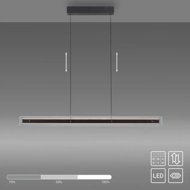 Schöner Wohnen-Kollektion LED Pendelleuchte LENA, schwarz, Dimmer, Up-and Down