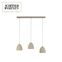 Schöner Wohnen-Kollektion Pendelleuchte TRAVENTA, sandfarben, 3-flammig