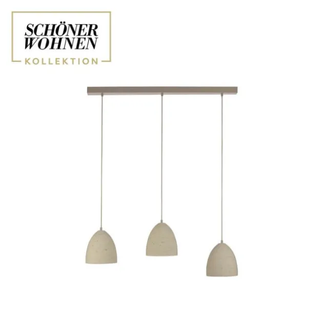 Schöner Wohnen-Kollektion Pendelleuchte TRAVENTA, sandfarben, 3-flammig