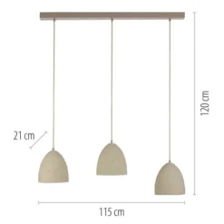 Schöner Wohnen-Kollektion Pendelleuchte TRAVENTA, sandfarben, 3-flammig