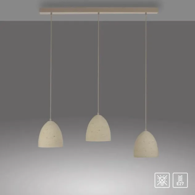 Schöner Wohnen-Kollektion Pendelleuchte TRAVENTA, sandfarben, 3-flammig