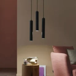 Schöner Wohnen-Kollektion Pendelleuchte DANTE, schwarz, 3-flammig, Serienschalter