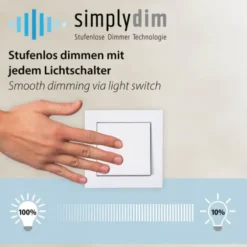 Schöner Wohnen-Kollektion Pendelleuchte SIA schwarz, Rauchglas, dimmbar