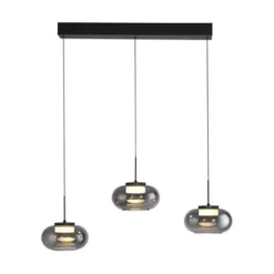 Schöner Wohnen-Kollektion Pendeleuchte SIA schwarz, 3-flammig, dimmbar, SimplyDim, höhenverstellbar