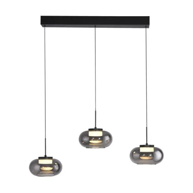 Schöner Wohnen-Kollektion Pendeleuchte SIA schwarz, 3-flammig, dimmbar, SimplyDim, höhenverstellbar