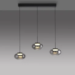 Schöner Wohnen-Kollektion Pendeleuchte SIA schwarz, 3-flammig, dimmbar, SimplyDim, höhenverstellbar